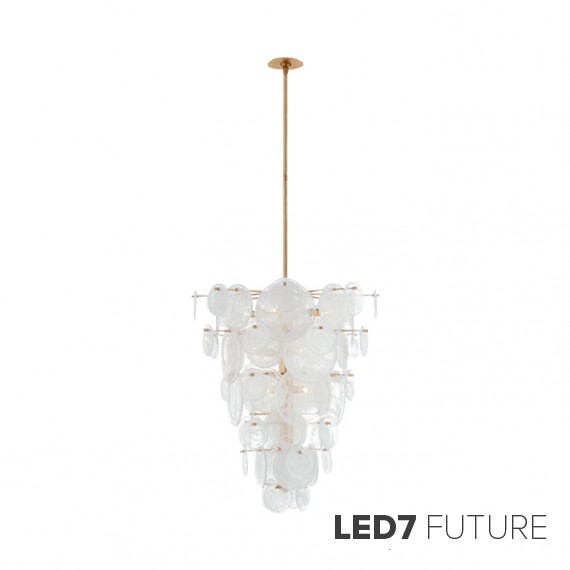 Loft Industry Modern - Shine Discs Chandelier V3  Long